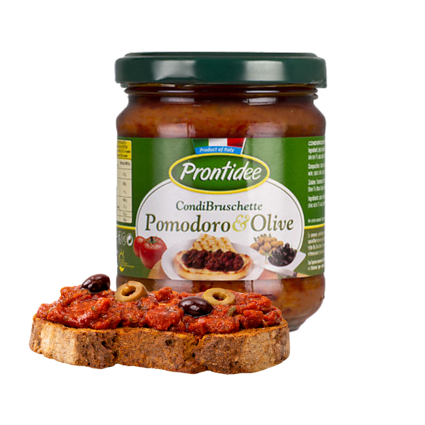 Condibruschetta pomodoro e olive
